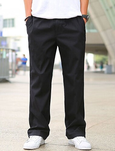  Homme Pantalon Cargo Pantalon Poche Cordon Taille elastique Plein Vestimentaire Extérieur du quotidien Camping et randonnée Mode Classique Noir Jaune