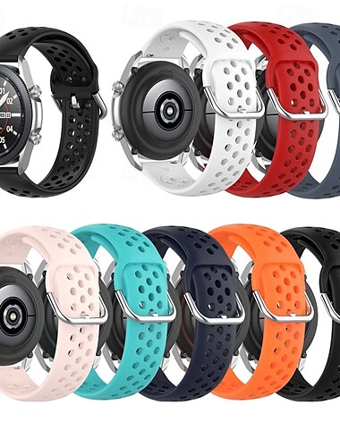  Παρακολουθήστε το συγκρότημα για Samsung Galaxy Watch 3 45mm σιλικόνη Αντικατάσταση Λουρί Ρυθμιζόμενο Αθλητικό Μπρασελέ Περικάρπιο