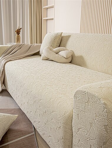  hochwertiger Sofabezug mit kleinen Blättern weicher und strapazierfähiger Stoff mit elegantem Blättermuster perfekt als Wohnzimmerdekor bequemer und schützender Schonbezug einfach anzubringen und