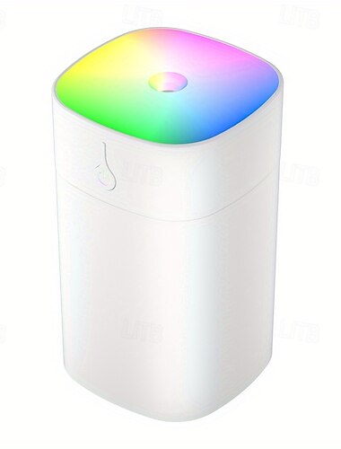  Humidificateur USB grand spray silencieux chambre bureau dortoir mini air aromathérapie femmes enceintes bébé lampe d'ambiance colorée 400 ml