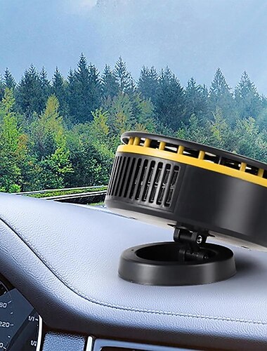  Tragbarer 12-V-Heizlüfter fürs Auto, schnelles Aufheizen, Autoheizung, Defroster, Windschutzscheibenheizung, Auto-Windschutzscheibenheizung, Stecker für Zigarettenanzünder, 360 Grad drehbar