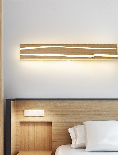  trevegglampe led wood crack vegglampe nattlys hodelykt 110-240v