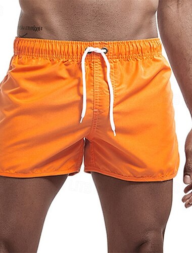  Herren Bademode Surfshorts Badehose Schwimmshorts kurz Surfshorts Badeanzug Kordelzug Schwimmen Surfen Strand Wassersport Einfarbig Sommer Frühling