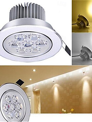  Foco LED empotrable de 7 W, lámpara de techo empotrada, iluminación del hogar para cocina, sala de estar, baño, 2/4 piezas