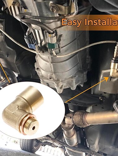 m18 x 1.5 zuurstofsensor afstandhouder verlengadapter 90 graden messing verlengstuk afstandhouder hoekige zuurstofsensor verlengadapter