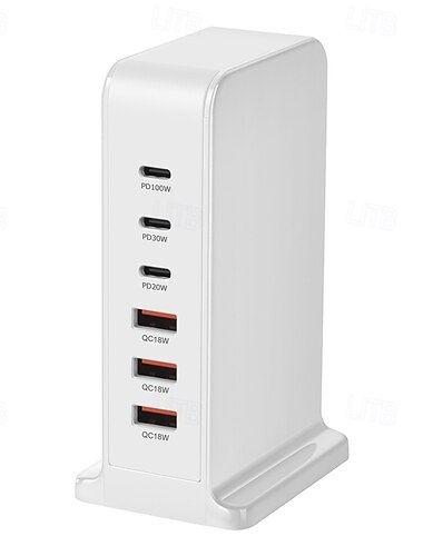  USB 3.0 Hubs 6 Ports 6-in-1 Support Power Delivery Function USB Hub with USB 3.0 Type B 5V / 3A Power Delivery For Laptop Tablet Smartphone