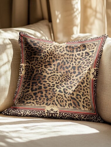  dierenprint dubbelzijdige kussensloop 2 st zachte decoratieve vierkante kussenhoes kussensloop voor slaapkamer woonkamer bankstel