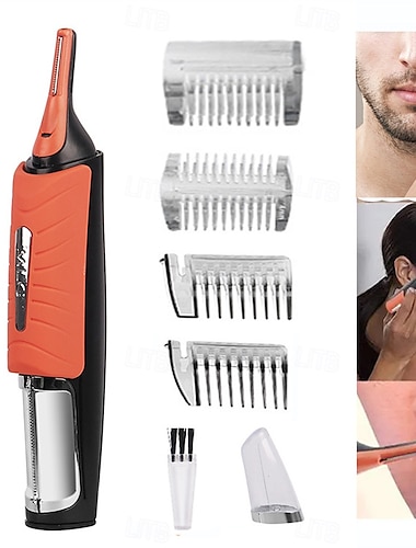  precisão micro sobrancelha orelha nariz aparador remoção clipper barbeador cuidados pessoais rosto aparador de cabelo com luz led