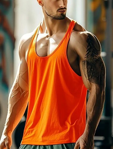  Homme Débardeur Sous-Vêtements T-shirt sans manches Sans manches Col en U Printemps & Été Uni Mode Designer Vacances Rue Sortir Noir Blanche bleu marine T-shirt haut de gamme pour homme