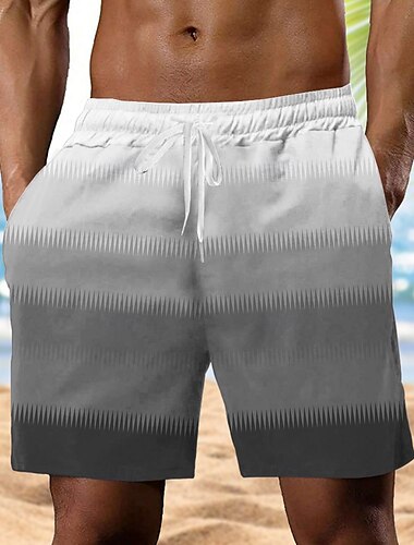  Herren Farbblock Farbverlauf Sweatshorts Kurze Hose Strandshorts Kurze Hosen Frottee-Shorts Mittlere Taillenlinie Vintage Brautkleider schlicht Täglich Festtage Strassenmode Kordelzug Elastische