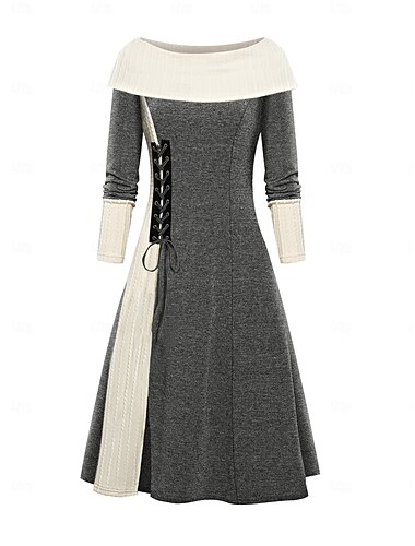  Jaren '50 Retro vintage Jurken Gebreide jurk Flare Jurk Kostuum Dames Nieuwjaar Feest Casual / Dagelijks Vrijgezellenfeest Volwassenen Kleding