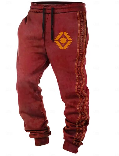 Herren aztekisch Geometrische Muster Ethnisch Jogginghose Trainingshose Jogginghose Jogger Hose Hosen Mittlere Taillenlinie Elastischer Kordelzug in der Taille Aktiv Vintage Brautkleider schlicht