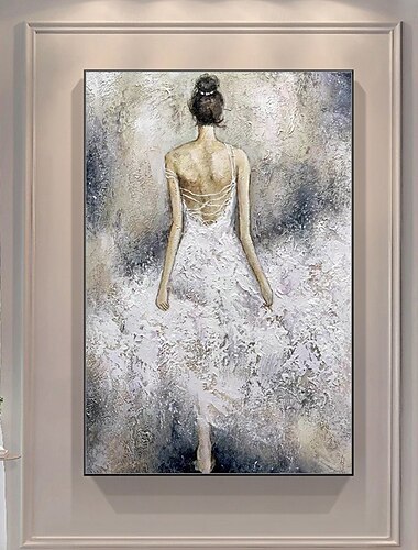  Mintura handgemaakte meisjes olieverfschilderijen op canvas wanddecoratie moderne abstracte figuurfoto voor huisdecoratie opgerold frameloos ongespannen schilderij