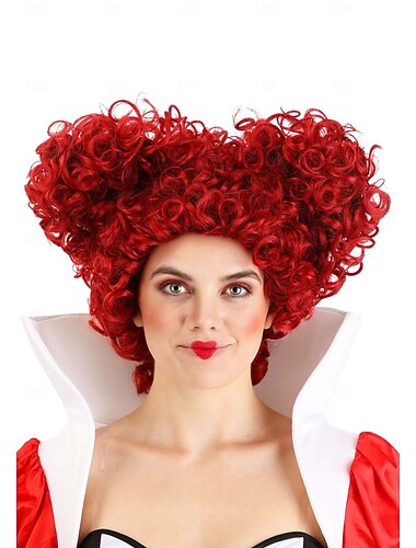  Cosplay Perücken Rot Lockig Synthetische Haare Kurz Perücken Damen Perücken Für die Party