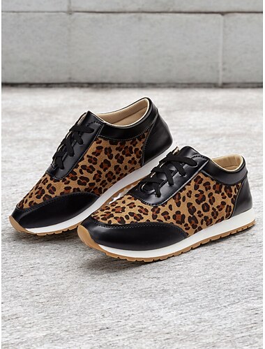  dámské trendy tenisky s leopardím vzorem s černými akcenty | ideální na běžné nošení