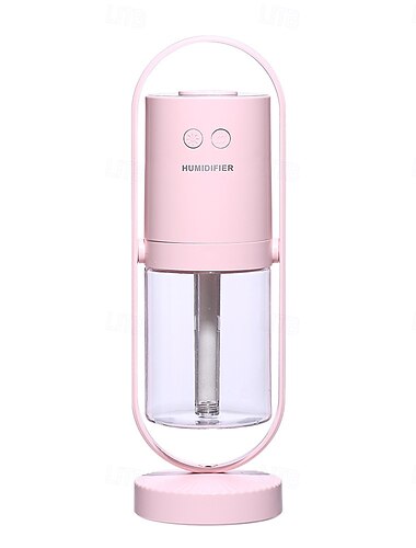  360° LED Smart Light rotierender Befeuchtung Projektorlampe - kreative Mini stille Nebel Aromatherapie Lampe tragbarer Auto ätherischer Öl Diffusor USB-betriebene Nachtlampe zur Dekoration