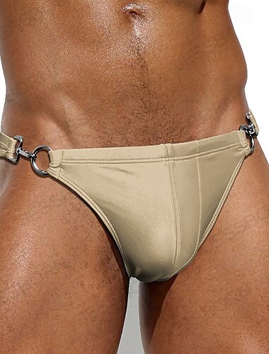  Herren Bademode Badeshorts Schwimmen Tanga Einfach Atmungsaktiv Weich Alltagskleidung Wochenende Stilvoll Einfach Gras-Grün Schwarz