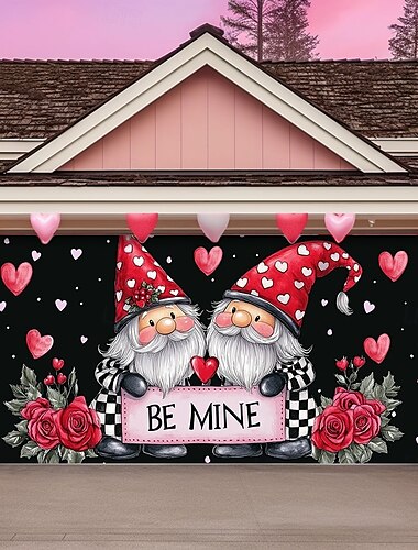 Huwelijks Buiten Decoraties Garage Deur Cover Banner Gnome Grote Achtergrond Decoratie voor Buiten Garage Deur Huis Muur Decoraties Evenement Feest Parade