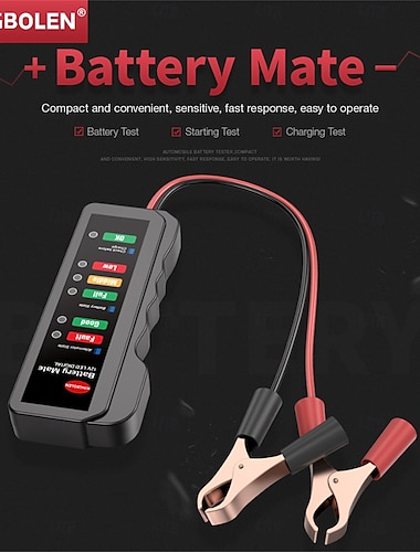  mini draagbare 12v auto accu tester digitale dynamo tester 6 led lampjes display auto diagnose tool auto accu tester