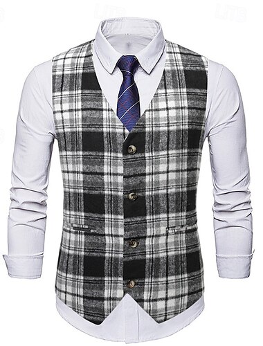  Retro Vintage Goldene Zwanziger 1920er Weste Der große Gatsby Gentleman Vintage Herren Weihnachten Halloween Karneval Leistung Junggesellinnenabschiedsparty Festival Erwachsene Weste Ganzjahres