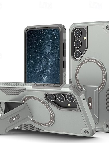  telefono Custodia Per Samsung Galaxy S25 S24 Ultra Plus A35 5G Copertura Posteriore con Supporto Resistente agli urti Retrò PC