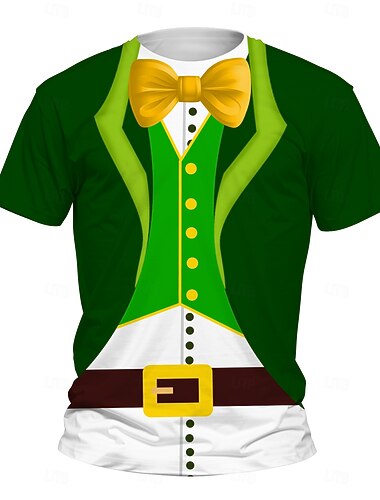  Pyhän Patrickin päivä Shamrock irlantilainen T-paita Onnekas apila Kuvitettu Käyttötarkoitus Pariskuntien Miesten Naisten Aikuisten Pyhän Patrickin päivä 3D-tulostus Juhla Rento / arki