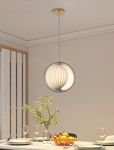  Lámpara colgante de globo para isla de cocina, lámpara colgante de acrílico, iluminación colgante para comedor, 31 cm, 110-240 V