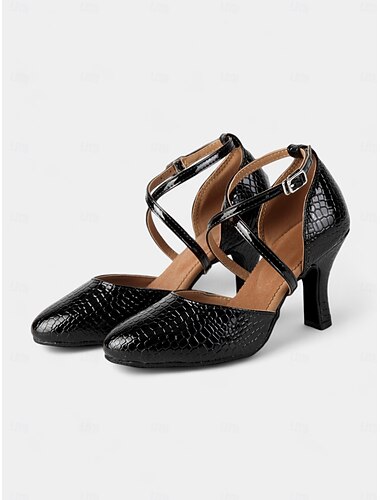  comfortabele en stijlvolle zwarte moderne dansschoenen voor dames - met een zacht leren bovenwerk en ondersteunende zool