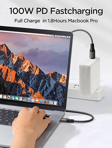  1 Packung Joyroom USB-C-Kabel 30W 3,9 Fuß USB-C zu USB-C 3 A Schnellladen Nylon geflochten Für Samsung Xiaomi Huawei Handy-Zubehör