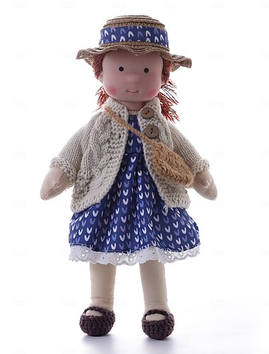  Poupée Waldorf en coton avec corps en coton, poupée d'artiste, mini poupée habillée faite à la main, emballage de boîte cadeau d'Halloween, bénédiction (à l'exclusion des petits accessoires pour