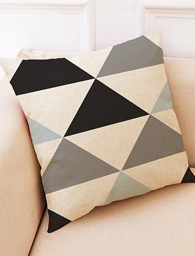  1 set van 9 stuks moderne kussenhoes geometrie serie decoratieve faux linnen sierkussen cover home sofa decoratieve outdoor kussen voor slaapbank bed stoel
