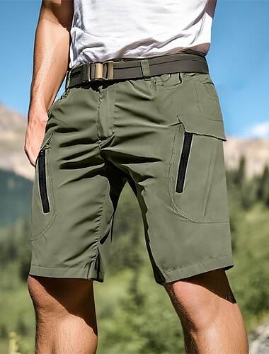  Herren Taktische Shorts Cargo Shorts Kurze Hosen Shorts Kurze Hosen Kurze Hose für Wanderer Elastische Taille Tasche mit Reißverschluss Glatt Wasserdicht Atmungsaktiv Outdoor Täglich Campen und
