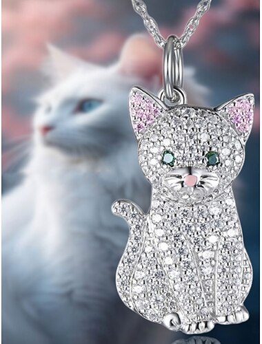 Collier Chrome Femme Mode Le style mignon Classique Animal Adorable Forme Géométrique Colliers Tendance Pour du quotidien