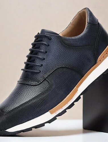  Herren-Sneaker aus hochwertigem Rindsleder mit kontrastierender Sohle – stilvolles, lässiges und sportliches Schuhwerk für jeden Tag