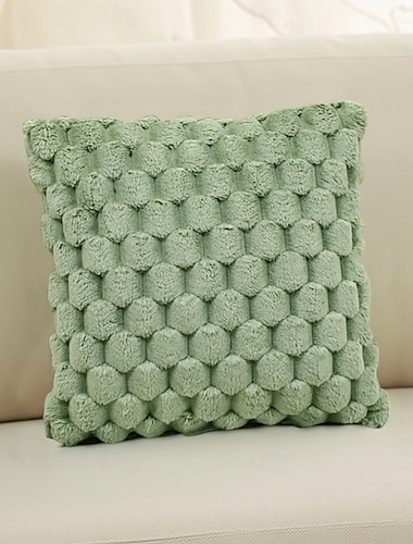  zachte pluche pluizige decoratieve toss kussens cover 1pc zachte vierkante kussen case kussensloop voor slaapkamer woonkamer slaapbank stoel roze geel