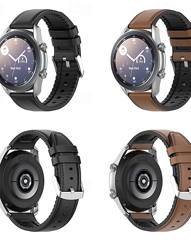  Παρακολουθήστε το συγκρότημα για Samsung Galaxy Watch 7/6/5/4 40/44mm, Galaxy Watch 5 Pro 45mm, Galaxy Watch 6/4 Classic 42/46/43/47mm, Watch 3, Active 2, Gear S3 S2 σιλικόνη Συνθετικό δέρμα