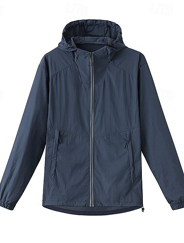  Herren Damen Wanderjacke Draussen UPF50+ Atmungsaktiv Leichte Jacke Windbreaker-Jacke Reisen Dunkelgrau Schwarz Weiß Armeegrün Königsblau