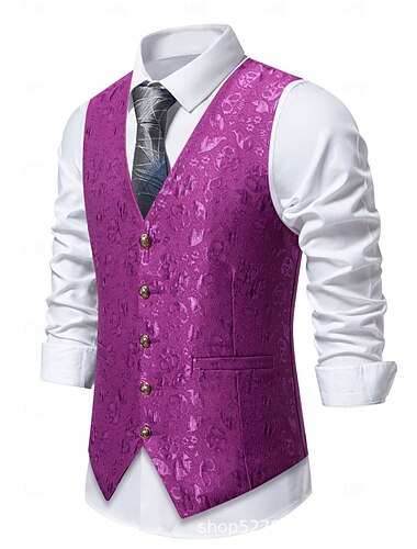  Retro Antiguo Rugido 20s 1920s Chaleco El gran Gatsby Caballero Cosecha Disfraz Hombre Navidad Víspera de Todos los Santos Carnaval Rendimiento Despedida de Soltera Festival Adulto Chalecos Todas las
