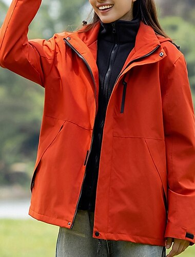  Herren Damen Soft Shell Jacke Wanderjacke Winter Draussen Patchwork warm Fleece-Futter Windundurchlässig Wasserdicht 3-in-1-Jacke Winterjacken Windbreaker-Jacke Reisen Gras-Grün Schwarz Weiß Gelb