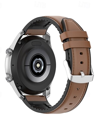  Uhrenarmband für Samsung Galaxy Watch 7/6/5/4 40/44mm, Galaxy Watch 5 Pro 45mm, Galaxy Watch 6/4 Classic 42/46/43/47mm, Watch 3, Active 2, Gear S3 S2 Silikon PU - Leder Ersatz Gurt Verstellbar