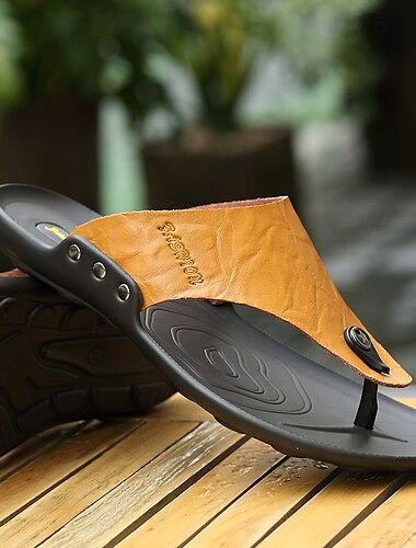  slip-on sandaler til mænd med behagelig polstret fodseng, afslappet udendørs fodtøj til sommer, strand og hverdagsbrug