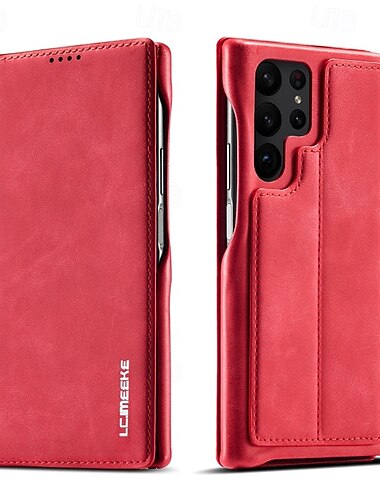  telefone Capinha Para Samsung Galaxy S25 S24 S23 S22 S21 FE S21 Ultra Plus A54 A53 S20 A12 Capa articulada Magnética Slot para cartão Antichoque Retro TPU Couro PU