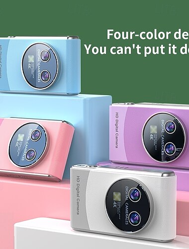  ズーム機能付きデジタルカメラ、デュアルカメラ、オートフォーカス、ビデオブログ、旅行用自撮りカメラ、オートフォーカス