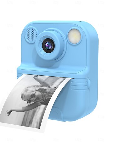  Sofortbildkamera für Kinder, HD 1080p-Druckkamera für Kinder, Digitalkamera mit 3 Rollen Druckpapier für Kinderspielzeug, Weihnachtsgeschenk für Jungen und Mädchen