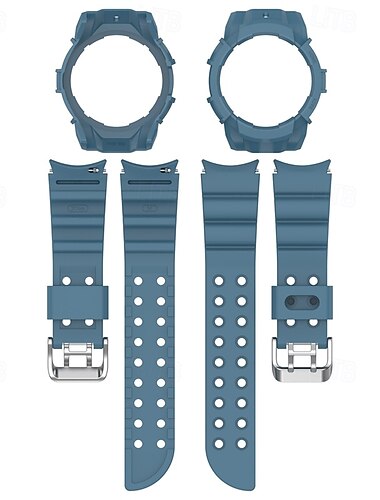  Uhrenarmband für Samsung Galaxy Watch 6 40/44mm Silikon Ersatz Gurt Verstellbar Sportarmband Armband