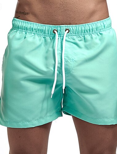  Homme Short de bain Short de Bain Natation Short de bain Maillot de bain Cordon Doublure en maille Avec poches Natation Surf Plage Sports nautiques Couleur Pleine Eté Printemps