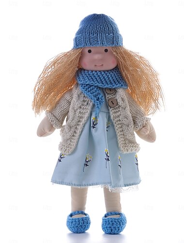  Poupée Waldorf en coton faite à la main, mini poupée habillée, bricolage (ours accessoire non inclus) pour cadeaux de Noël