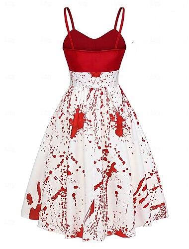  Retro Vintage 1950er Kleid Maskerade Damen Karneval Neujahr Maskerade Alltagstauglich Junggesellinnenabschiedsparty Erwachsene Kleid