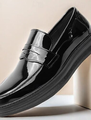  Witte imitatieleren penny loafers voor heren – strakke casual en formele schoenen voor zakelijk gebruik, feesten en dagelijks gebruik