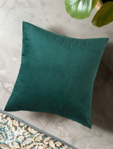  decoratieve sierkussens 1 stuks sierkussenhoezen fluwelen kussensloop effen gekleurd modern vierkant gefelst traditioneel klassiek roze blauw saliegroen paars geel